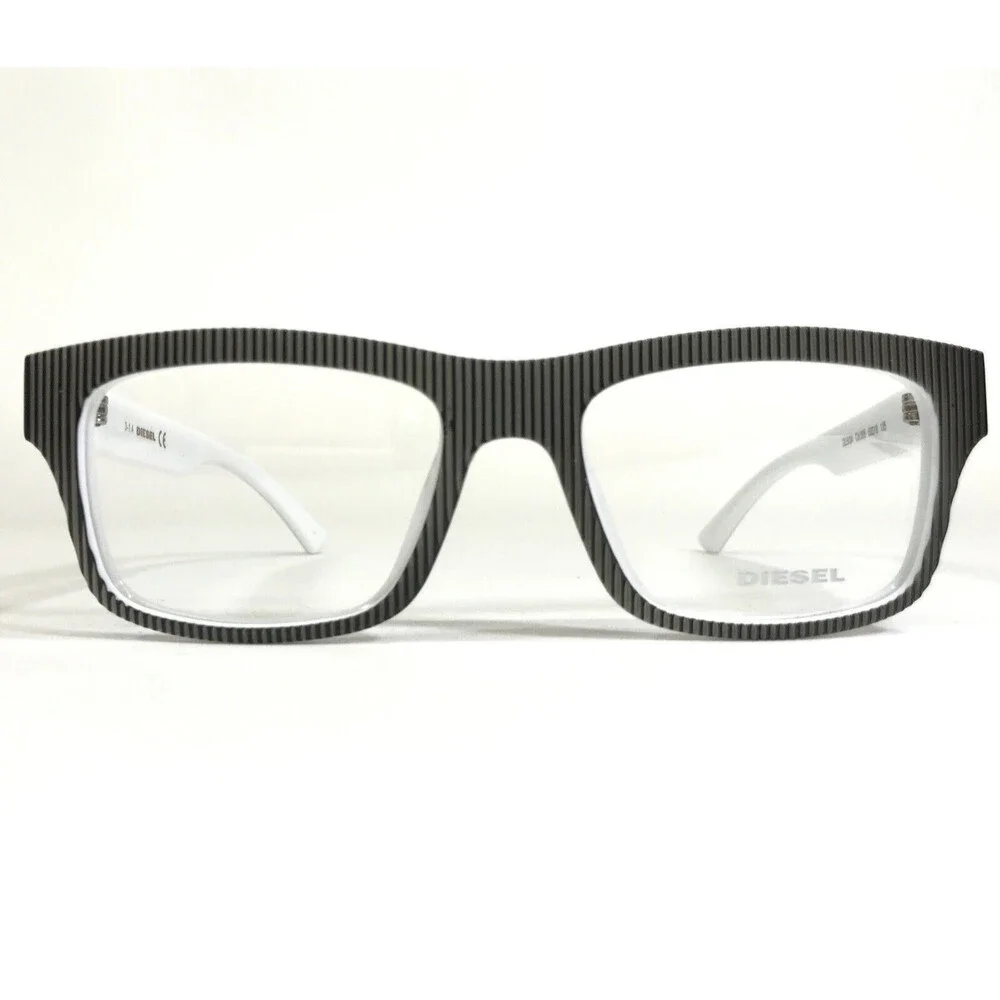 Diesel Eyeglasses Frames DL5034 Col.005 Grey White Ribbed Square 52-18-135